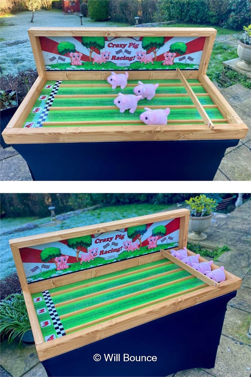 Crazy Pig Racing Game Hire | Tabletop Carnival Race Game UK